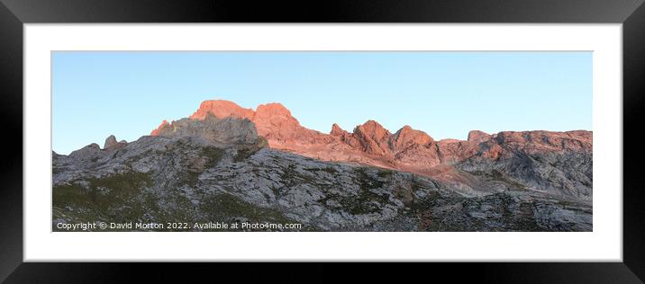 Sunrise in the Picos de Europa Framed Mounted Print by David Morton