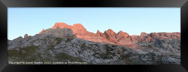 Sunrise in the Picos de Europa Framed Print by David Morton