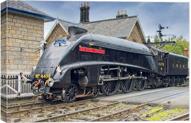 A4 Steam Train at Grosmont Canvas Print by Martyn Arnold