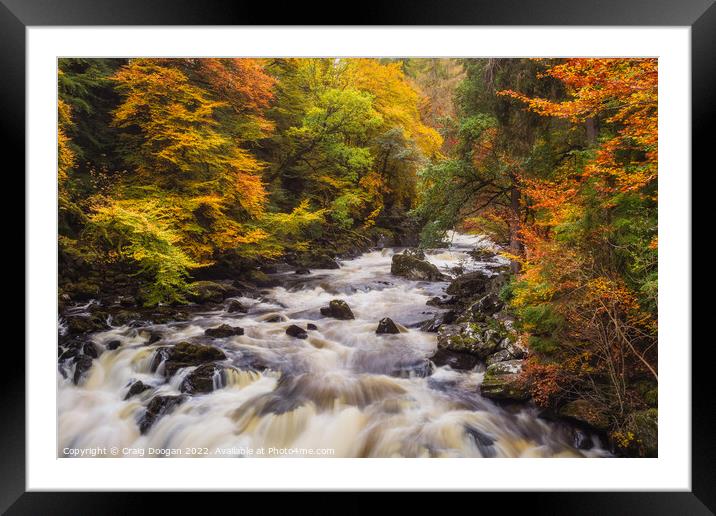 Autumn at the River Braan, Dunkeld Framed Mounted Print by Craig Doogan
