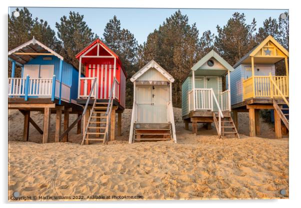 Beach huts at Wells-Next-the-Sea Acrylic by Martin Williams