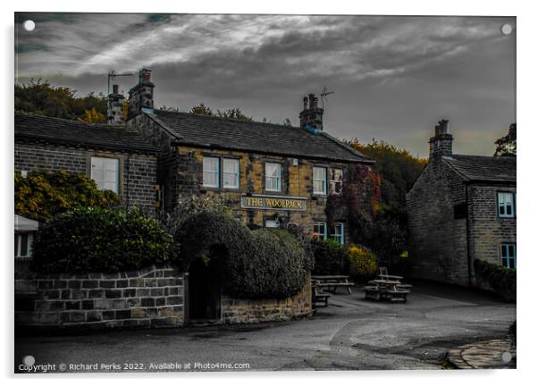 The Woolpack - Emmerdale Acrylic by Richard Perks