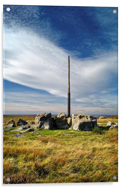 Stanage Pole, Peak District    Acrylic by Darren Galpin