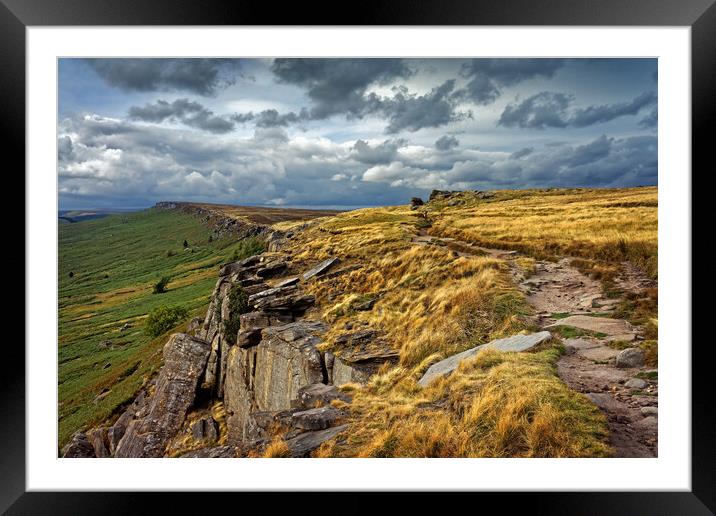 Stanage Edge Framed Mounted Print by Darren Galpin