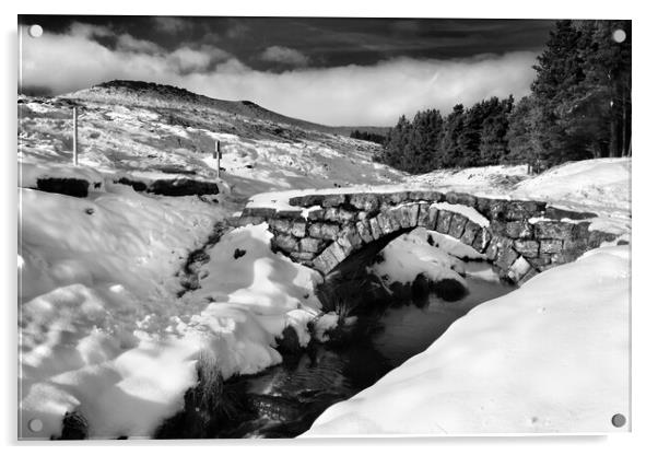 Burbage Valley Packhorse Bridge Acrylic by Darren Galpin