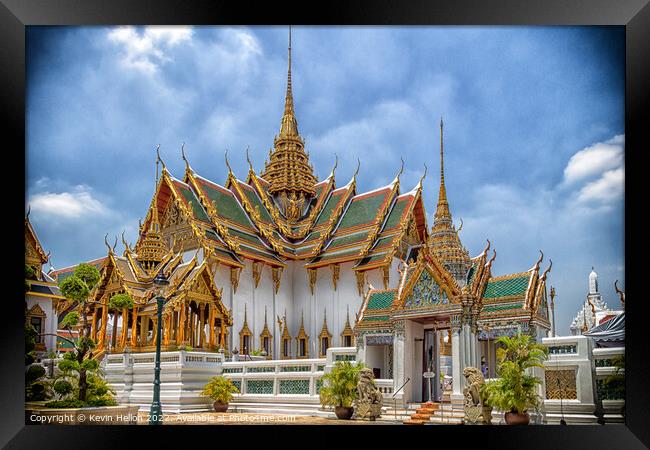 Dusit Maha Prasat Hall, Grand Palace, Bangkok, Thailand Framed Print by Kevin Hellon