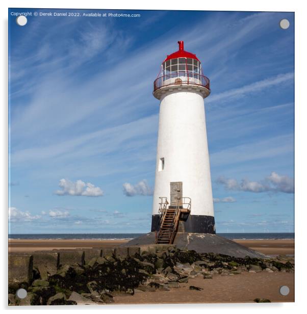  Point of Ayr Lighthouse Acrylic by Derek Daniel