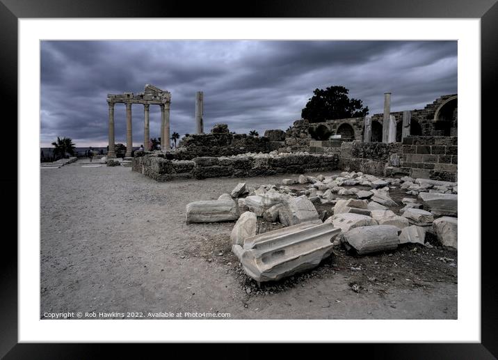 Apollos temple at Side  Framed Mounted Print by Rob Hawkins
