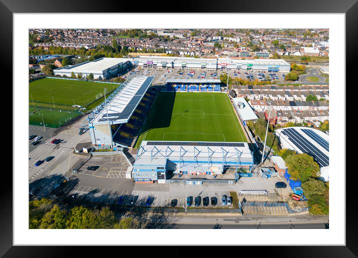 Field Mill Mansfield Town Framed Mounted Print by Apollo Aerial Photography