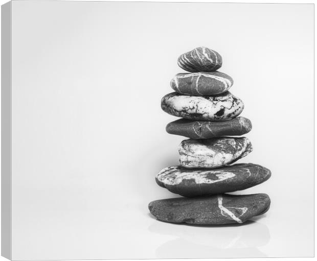 Cornish Zen Stones Canvas Print by kathy white