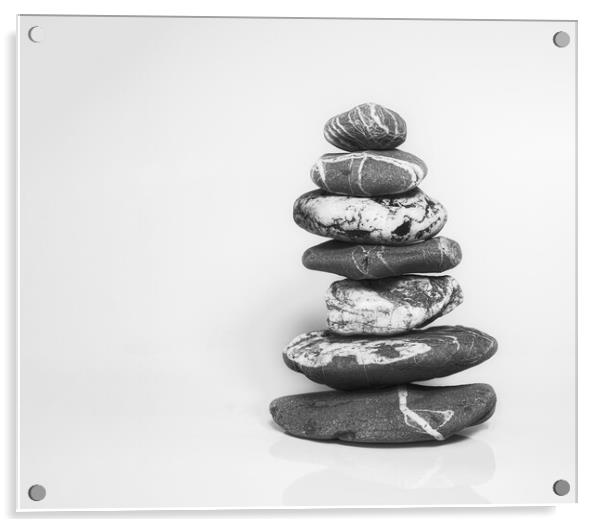 Cornish Zen Stones Acrylic by kathy white