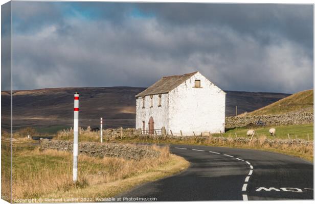 Roadside Barn at Harwood, Teesdale Canvas Print by Richard Laidler