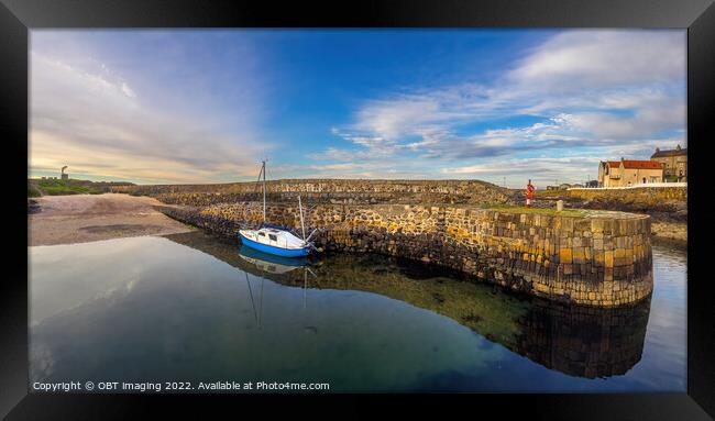 The Perfect Calm, Portsoy 17th Century Harbour Fishing Village Scotland  Framed Print by OBT imaging