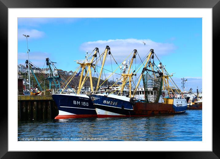 Brixham Fishing Boats Framed Mounted Print by Tom Wade-West