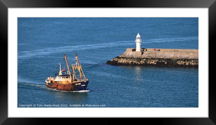 Fishing Boat Returning to Brixham Framed Mounted Print by Tom Wade-West