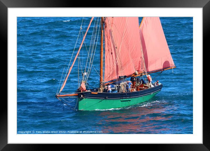 Brixham Trawler Provident Framed Mounted Print by Tom Wade-West