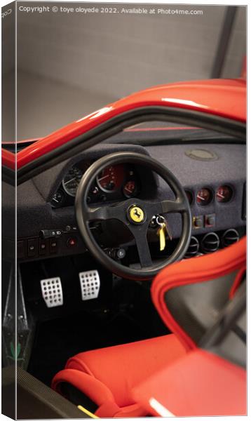 Ferrari F40 Steering Wheel Canvas Print by Auto view Point