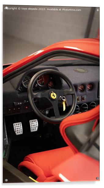 Ferrari F40 Steering Wheel Acrylic by Auto view Point