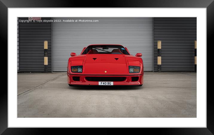 Ferrari F40 Framed Mounted Print by Auto view Point