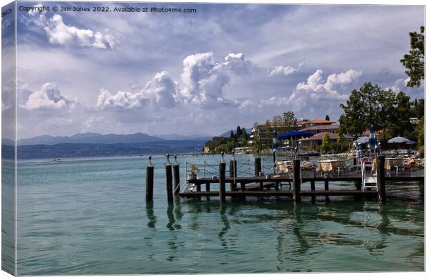 A Summer's Day at Sirmione on Lake Garda Canvas Print by Jim Jones