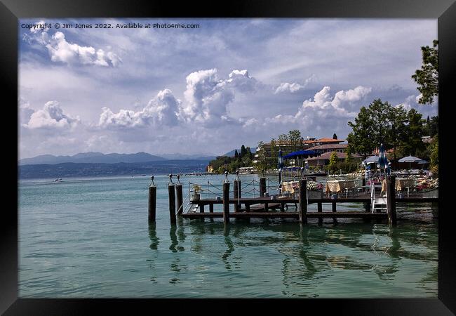A Summer's Day at Sirmione on Lake Garda Framed Print by Jim Jones