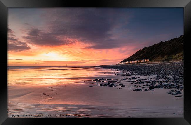 Cromer Beach Sunrise Framed Print by David Powley