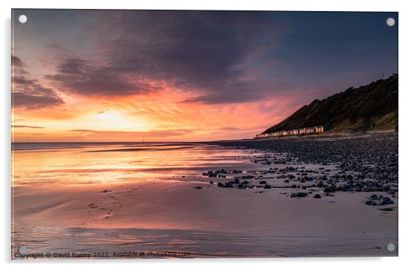 Cromer Beach Sunrise Acrylic by David Powley