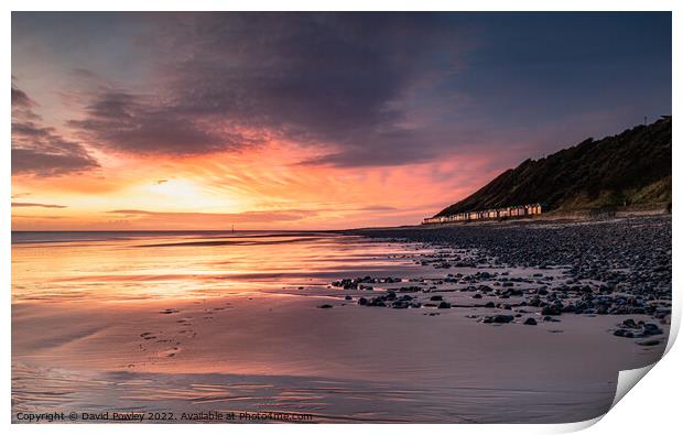 Cromer Beach Sunrise Print by David Powley