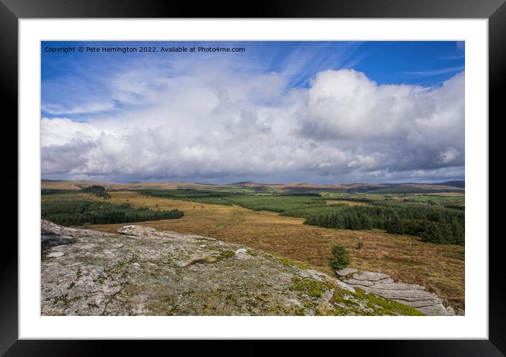 From Laughter Tor on Dartmoor Framed Mounted Print by Pete Hemington