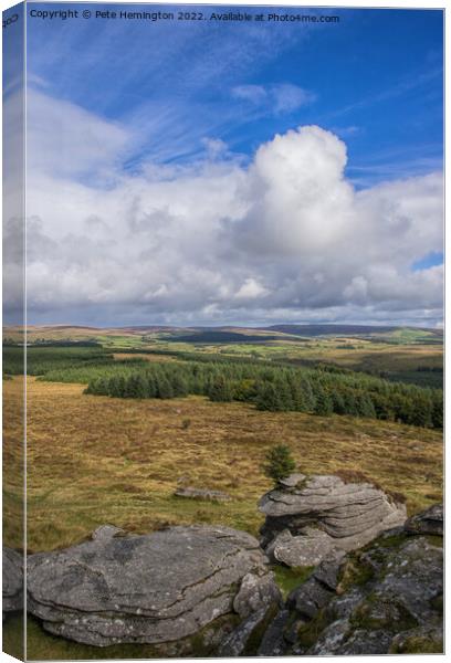 From Laughter Tor on Dartmoor Canvas Print by Pete Hemington