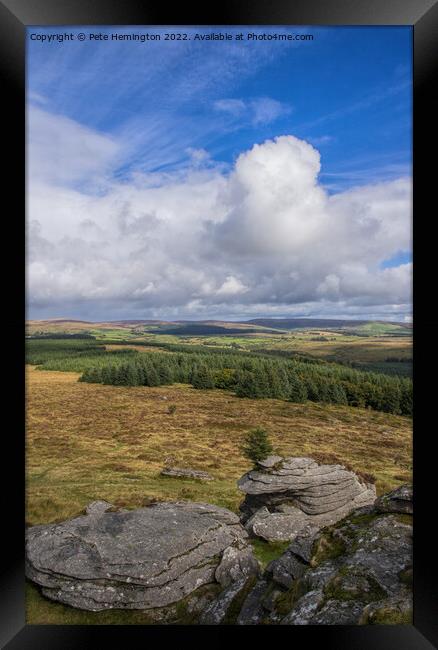 From Laughter Tor on Dartmoor Framed Print by Pete Hemington
