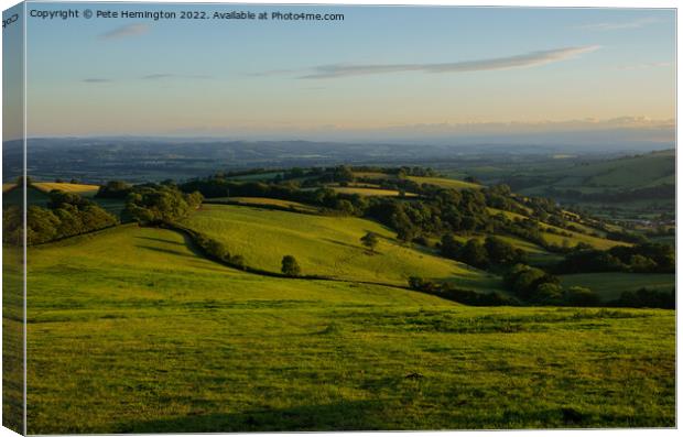 The Exe valley Canvas Print by Pete Hemington