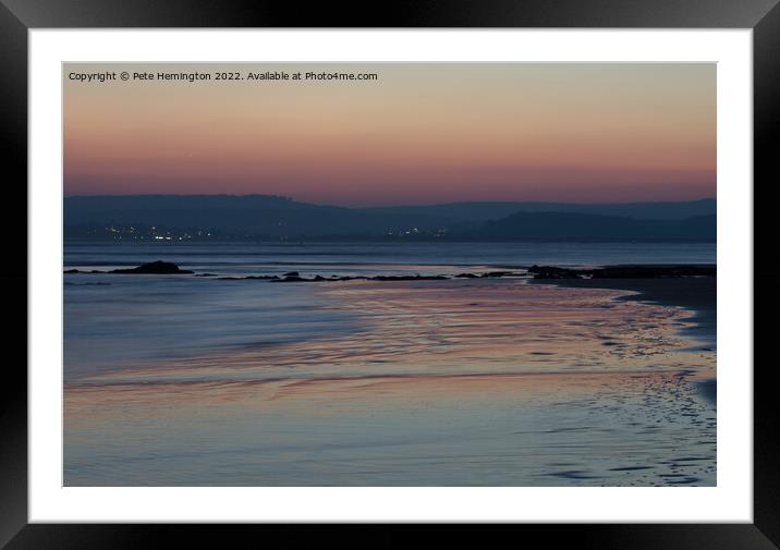 Sunset at Exmouth in Devon Framed Mounted Print by Pete Hemington