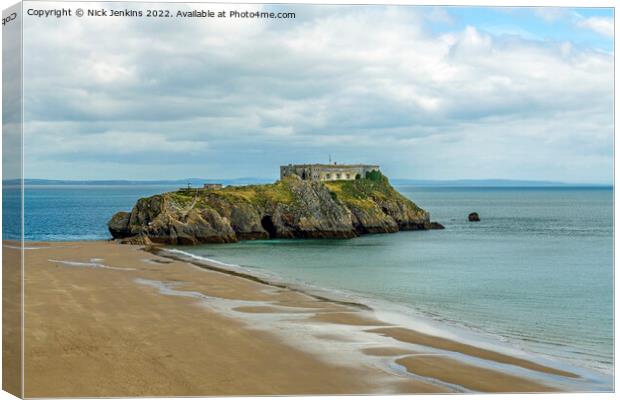 St Catherine's Island off Tenby  Canvas Print by Nick Jenkins