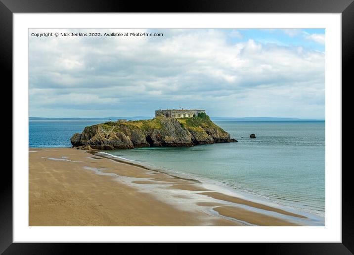 St Catherine's Island off Tenby  Framed Mounted Print by Nick Jenkins