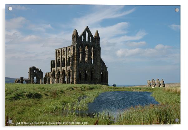 Whitby Abbey Acrylic by Barry Lowe