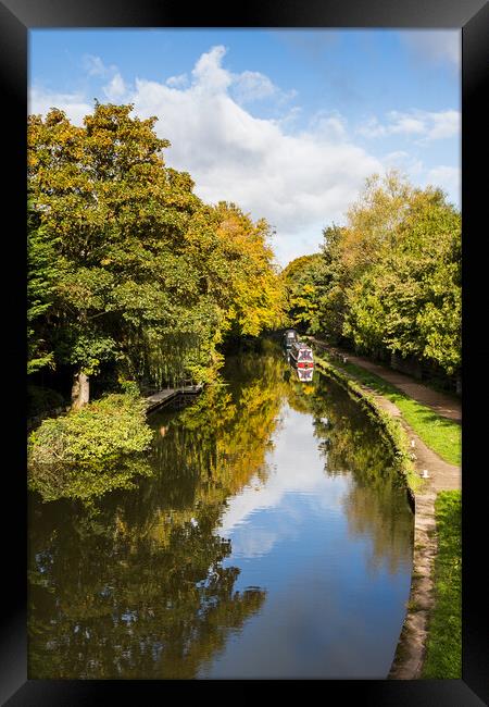 Autumn on the Leeds Liverpool canal Framed Print by Jason Wells
