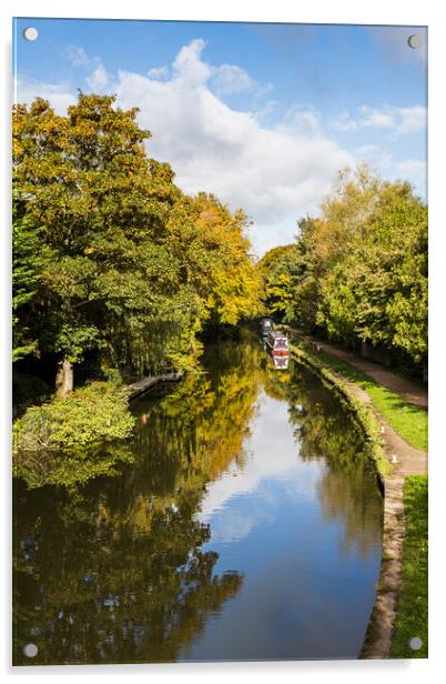 Autumn on the Leeds Liverpool canal Acrylic by Jason Wells