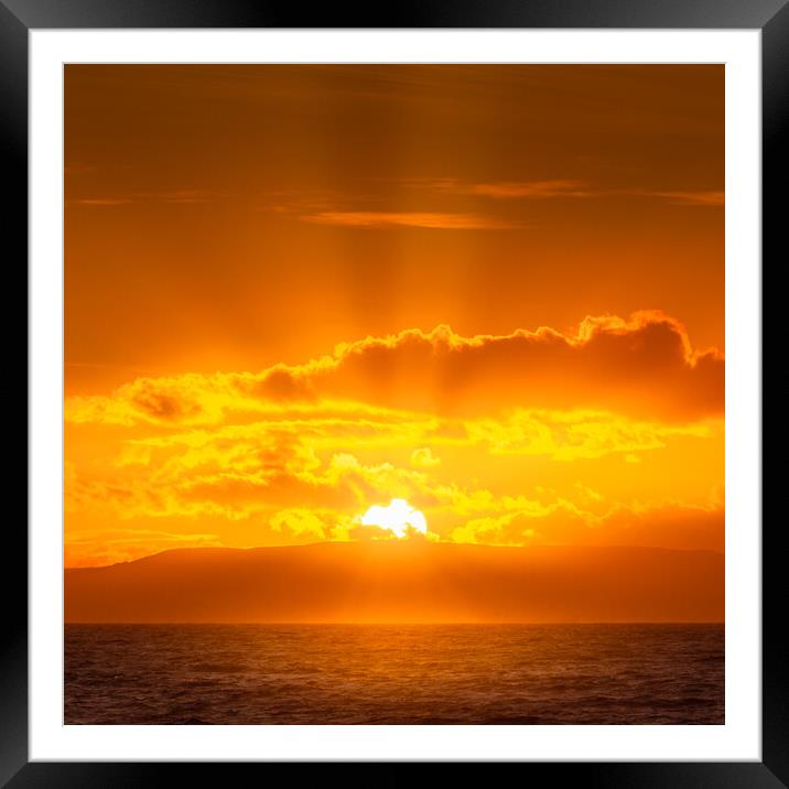 Amber Clouds Framed Mounted Print by Gareth Burge Photography