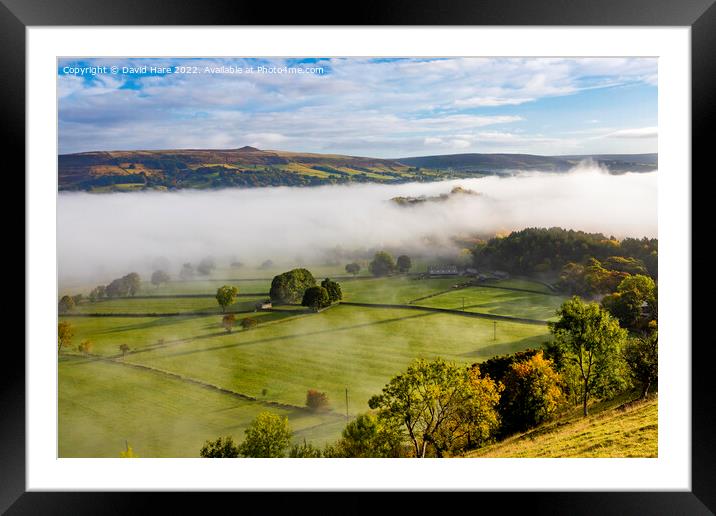 Peak District Inversion Framed Mounted Print by David Hare