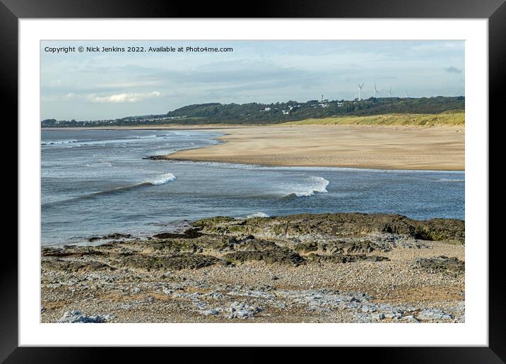 Incoming Tide River Ogmore Newton Beach Framed Mounted Print by Nick Jenkins