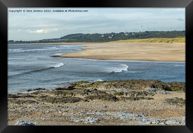Incoming Tide River Ogmore Newton Beach Framed Print by Nick Jenkins