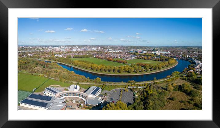 Nottingham and The River Trent Framed Mounted Print by Apollo Aerial Photography