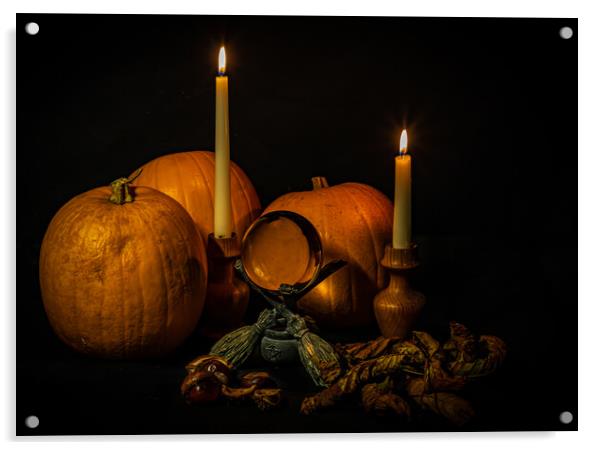 Treasures of Autumn Acrylic by Lesley Moran