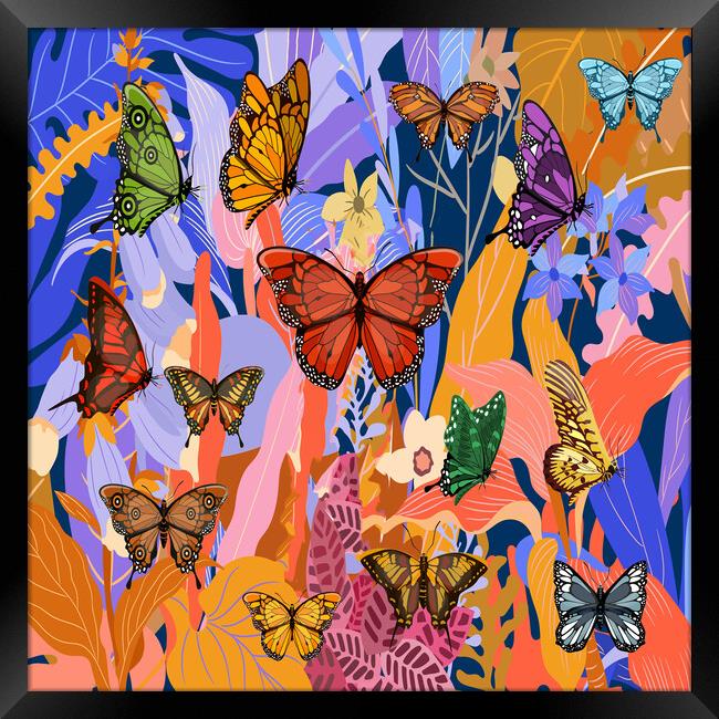 Butterfly Garden Framed Print by Matthew Lacey