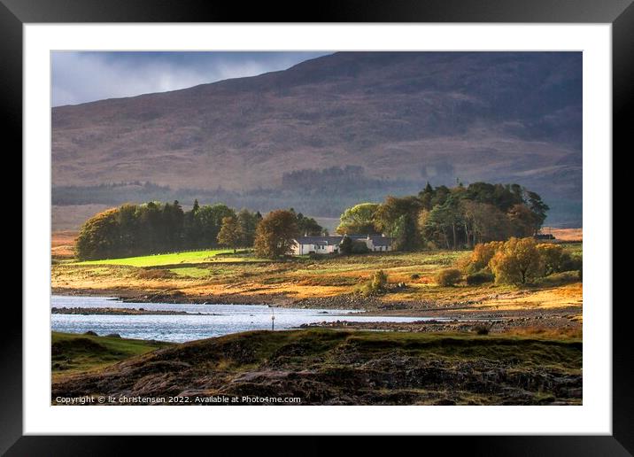 Autumn at Loch Doon Framed Mounted Print by liz christensen