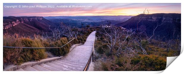 Cahill's Lookout blue mountains Print by John-paul Phillippe