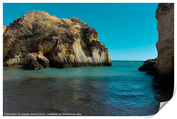 Visiting Praia dos Tres Irmaos in Algarve, Portugal Print by Angelo DeVal