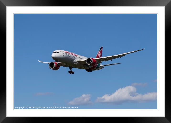 Kenya Airways Boeing 787 Framed Mounted Print by David Pyatt