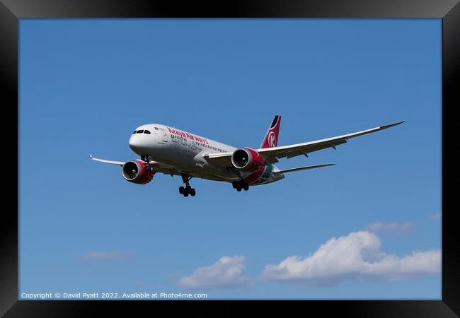 Kenya Airways Boeing 787 Framed Print by David Pyatt